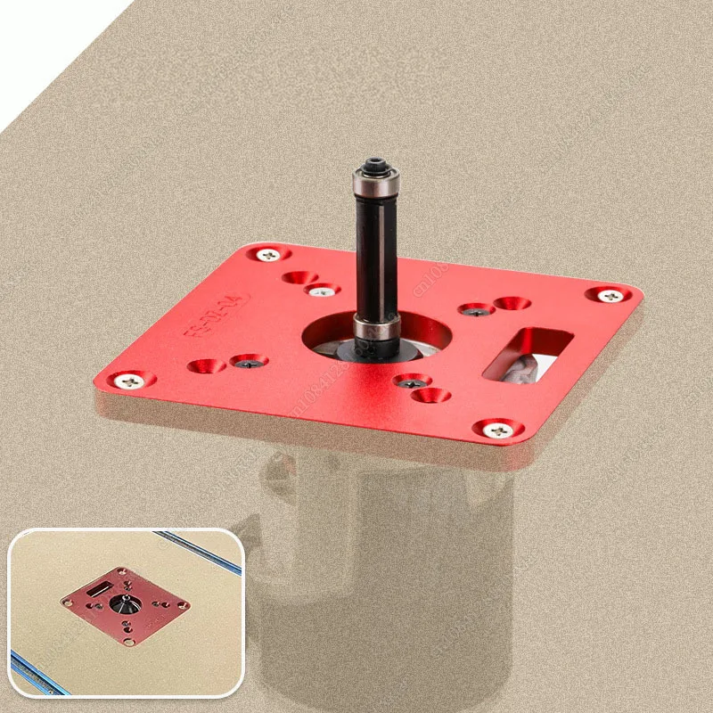 레드 목공 알루미늄 합금 라우터 테이블 삽입 플레이트, MAKITA RT0700C WORX Aoben용 장착 베이스 플레이트, 120x120mm, 1PC