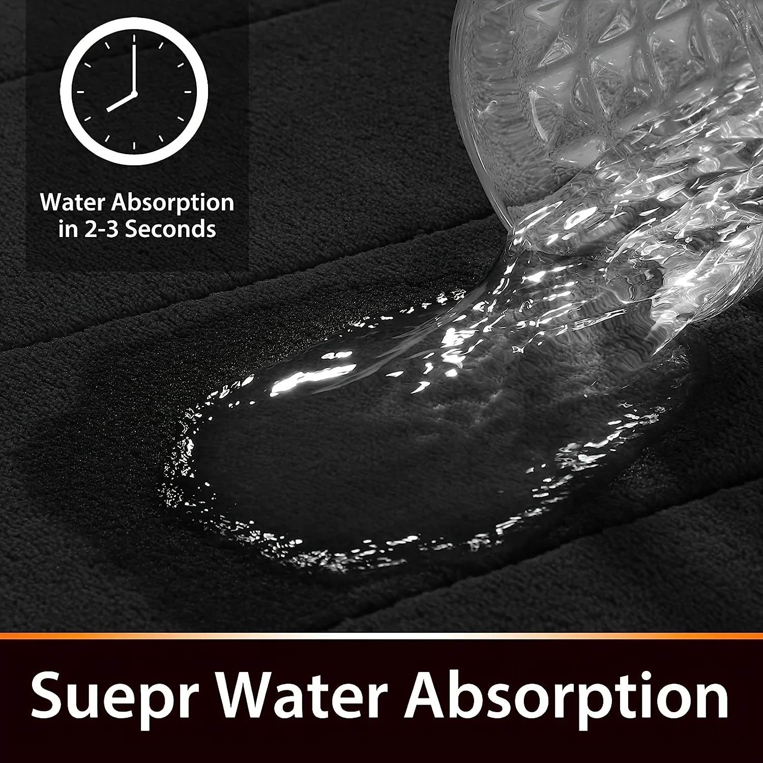 Flannel Thickened Absorbent Bathroom Floor Mat Printed Toilet 4