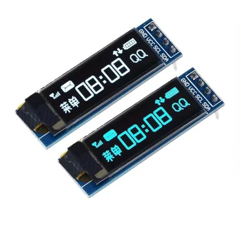 1-10 pz Modulo OLED da 0,91 pollici 0,91 "Bianco/Blu 128X32 OLED LCD Modulo Display A LED IIC Comunicare per Ardunio