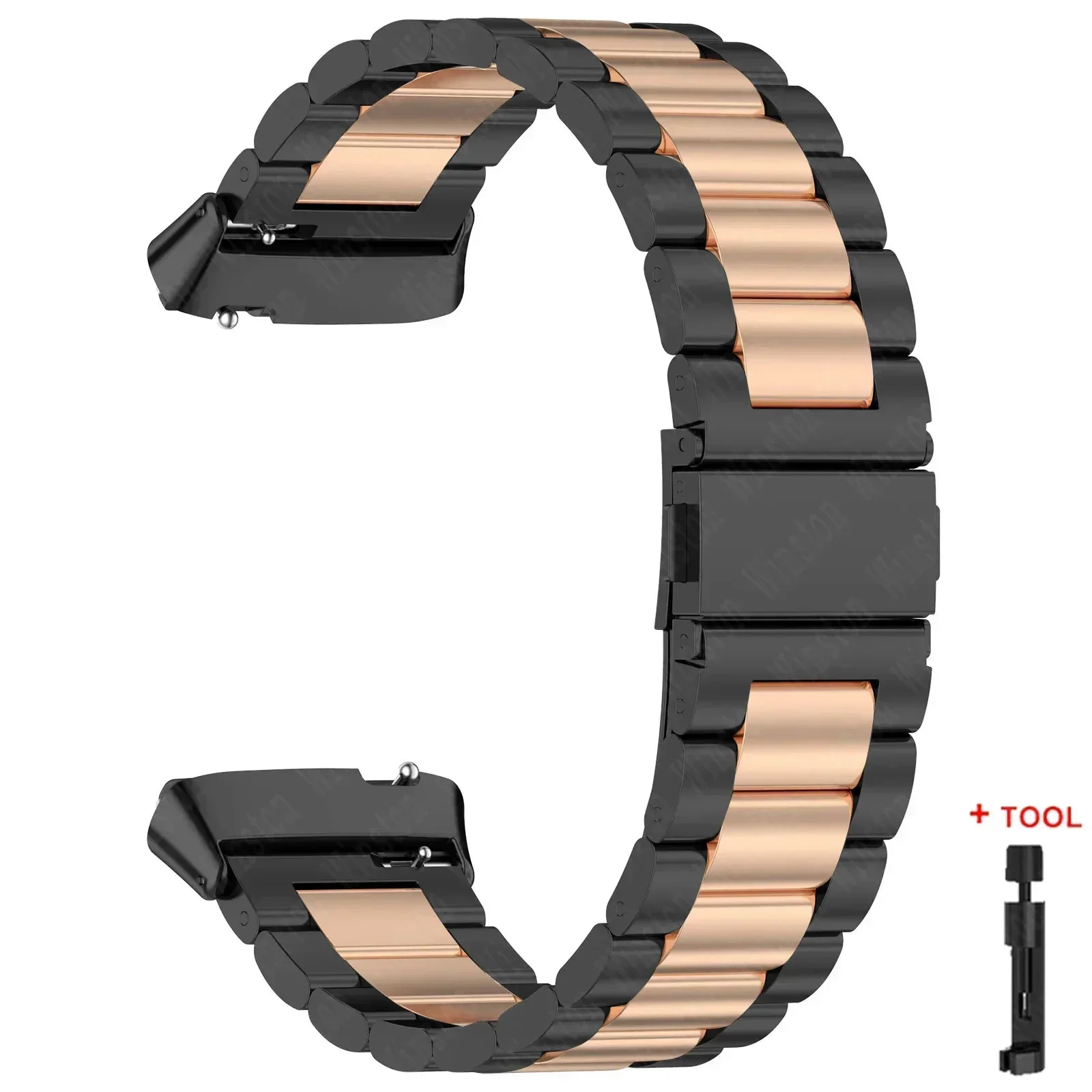 Stainless Steel No-Gap Metal Strap Wristband Bracelet