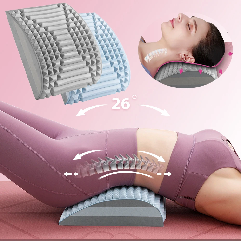 BackStretcherPillowNeckLumbarSupportMassagerforNeckWaistBack