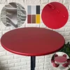 New 60-140cm Weding Round Table Cover Waterproof Case Dining Table Oil-Proof Elastic Tablecloth Fitted Wedding Decoration Hotel 2