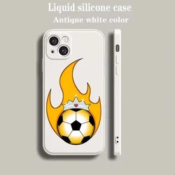 Luxury Silicone Football Phone Case - Premium Sport Design Cover - iPhone 14 (C1)