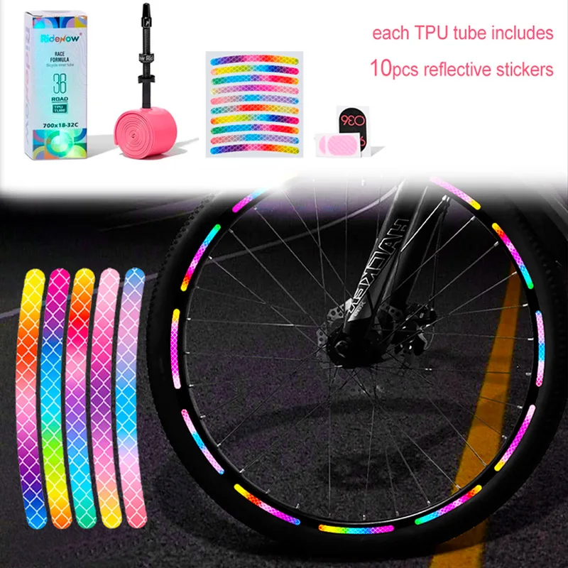 High-Performance Road Bike Inner Tube with Reflective Wheel Rim Sticker and Presta Valve