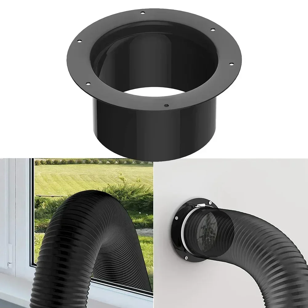 Flange Connector 100-150mm ABS Round Pipe Flange Seat Aluminum Tube Air Ventilation Hose Exhaust Duct Fresh Air System Vent Hardware