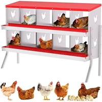 6 8 10 Grids Chicken Nesting Box for Laying Eggs Roll Away Nesting Boxes Easy Egg Collection Cleanable Pull Out Hen Roosting Box 1