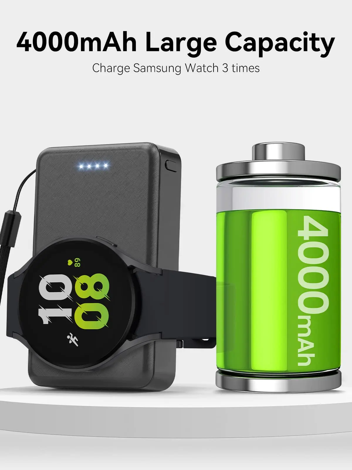 Portable Charger Galaxy Watch 7 Ultra 6 Classic 5 Pro 4 3 Active S4 S3 Spare Battery Pack Watch Magnetic Wireless Power Bank