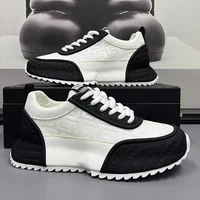 Sneakers Chunky Dad All Black, respirantes, en mesh et cuir, plateforme, antidérapantes, chaussures de sport décontractées pour streetwear 4