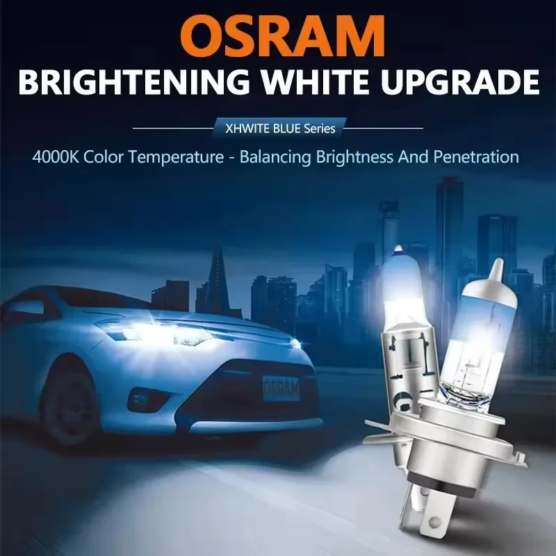 OSRAM original XWHITE BLUE 69005 HB3 12V 60W P20d car halogen headlight 4000K +30% brightness warm white xenon headlight 2