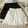 Summer Kawaii White Ruflles Skirt Women Fashion Slim Fit Chiffon Mini Skirts Giris Y2k All Match Elastic High Waist Black Faldas 1
