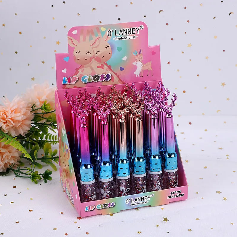 

24 шт., блеск для губ в виде оленя