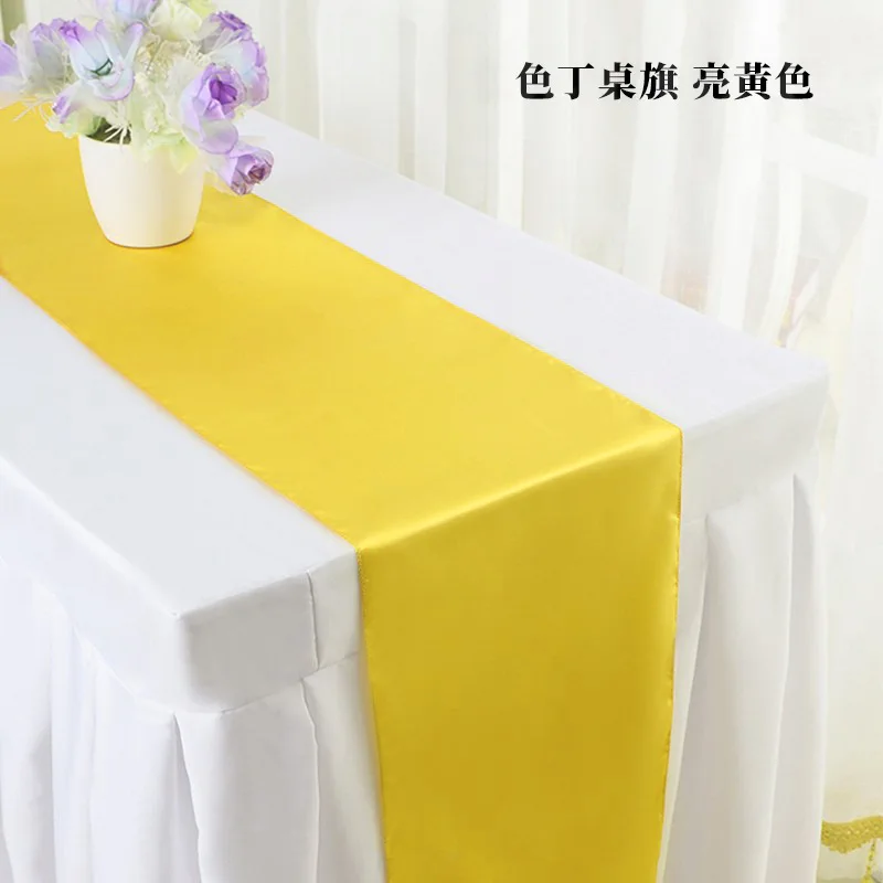 Elegant Burgundy Satin Table Runner for Wedding and Dining Decor, 30x275cm