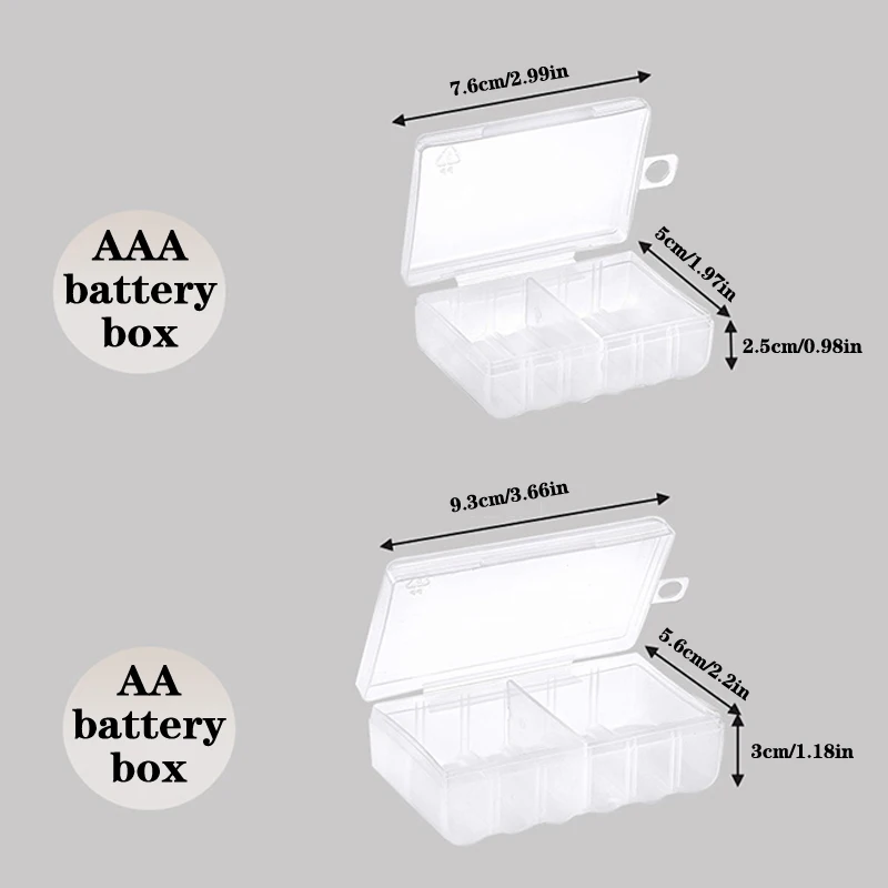 6 Slots Transparent Battery Storage Case Holder Hard Plastic Case Storage Battery Box 1PC For AA/AAA Organizer Box battery storage box battery case battery holder battery box
