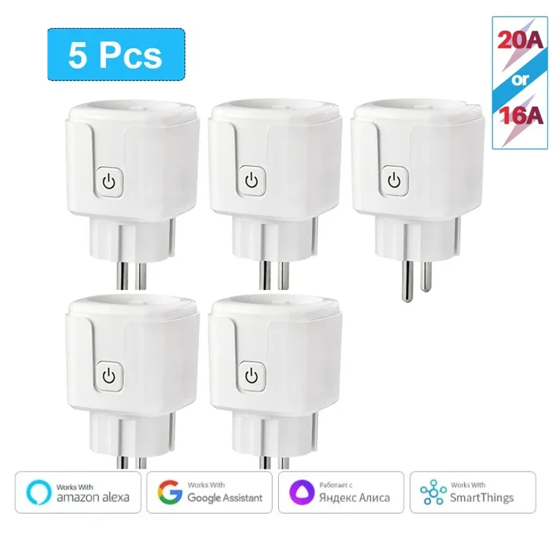 Tuya Wifi 16A/20A EU Electricity Meter Socket Power Monitor Plug Electricity Mon