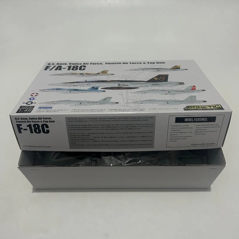 키네틱 K48185 1/48 F/A-18C 미국 해군, 스위스 공군, 핀란드 공군 조립식 플라스틱 모델 키트