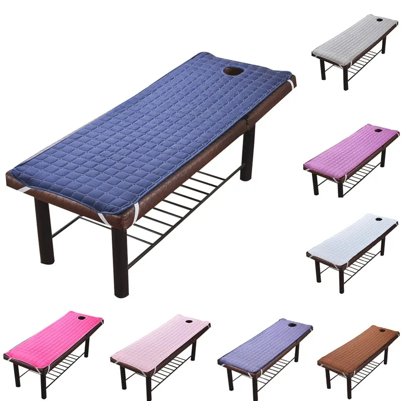 Anti Slip Beauty Salon Bed Sheet, Polyester Dyed with Elastic Band, Massage Bed Sheet, Mattress for SPA, 10 Colors 3