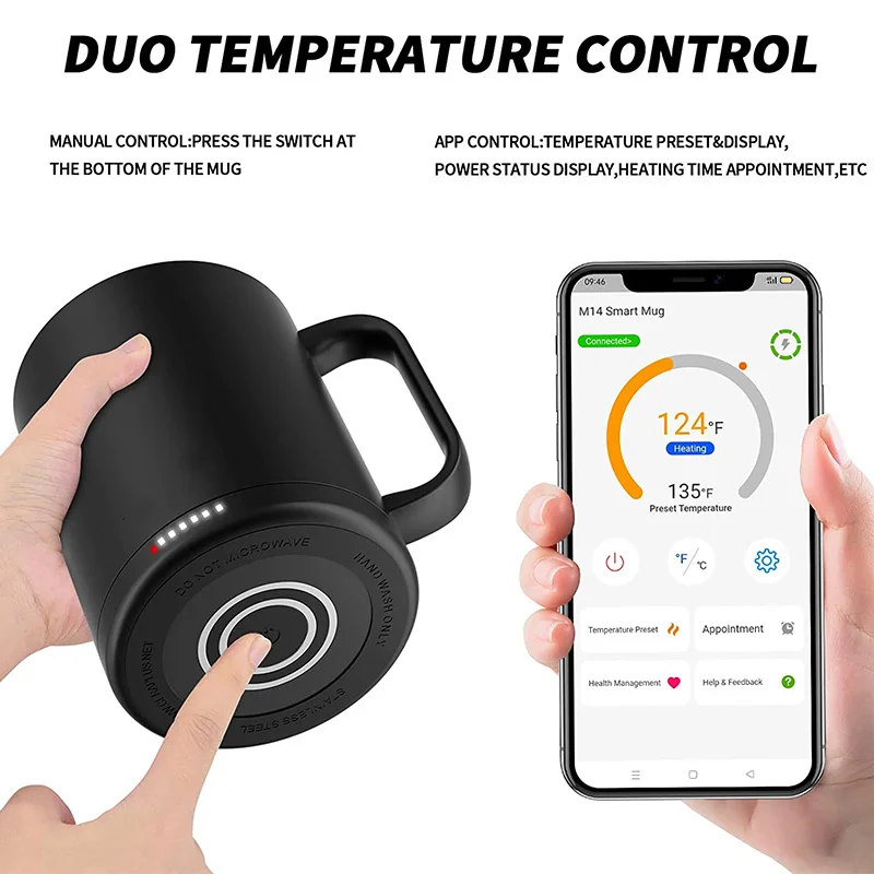 Smart Temperature Control Smart Mug Warmer 5000mah Battery Smart