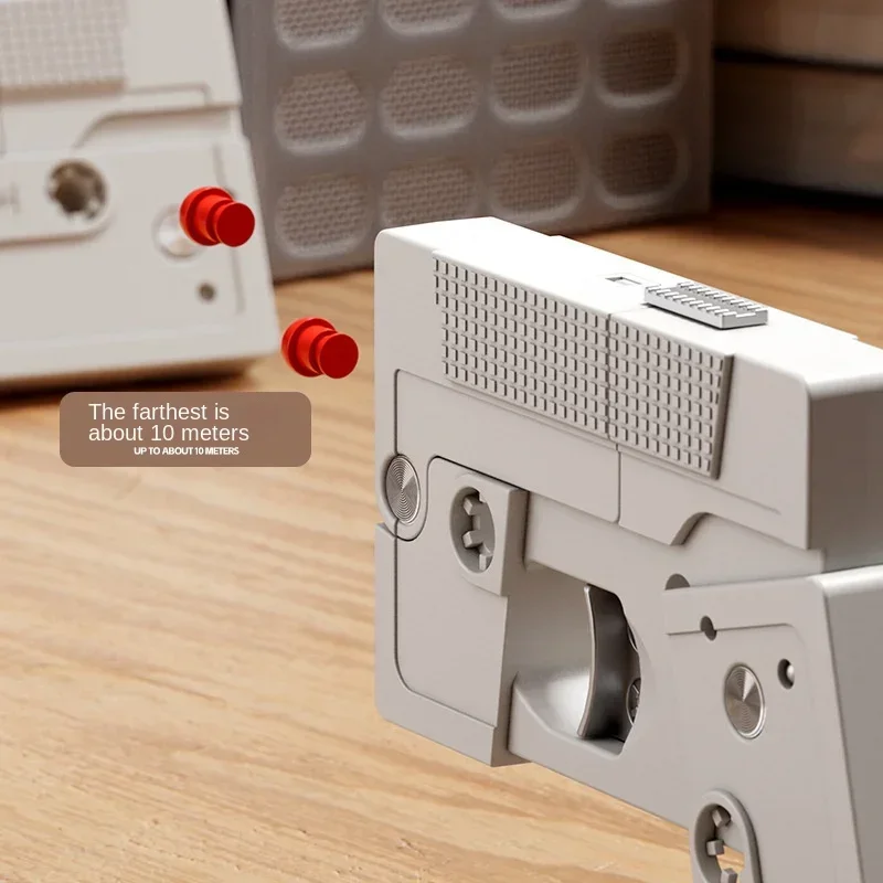 무지 CD 테이프 분무기 발사기 접이식 시뮬레이션 점프 쉘 소프트 총알 총, 어린이 권총 장난감, 1 개