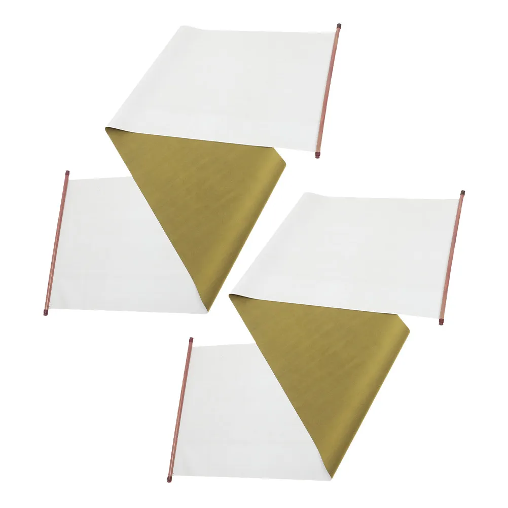 2Pcs 중국 서예 물천 재사용 가능한 패브릭 시트는 Xuan 종이 롤업을 모방합니다. 스트로크 연습을 위한 휴대용 디자인