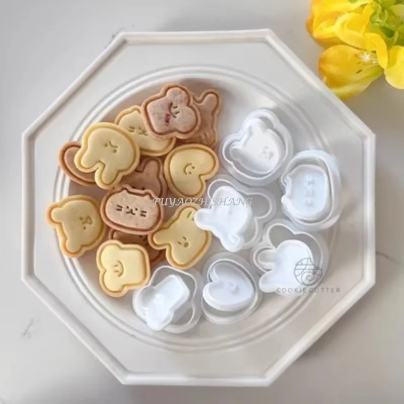 Description Picture 6 of item6Pcs Dog/Rabbit/Heart Animal Shaped Cookie Mold Fondant Stamp Cookie Cutter Cake Decorating Tool Baking Accessories Biscuit Mold