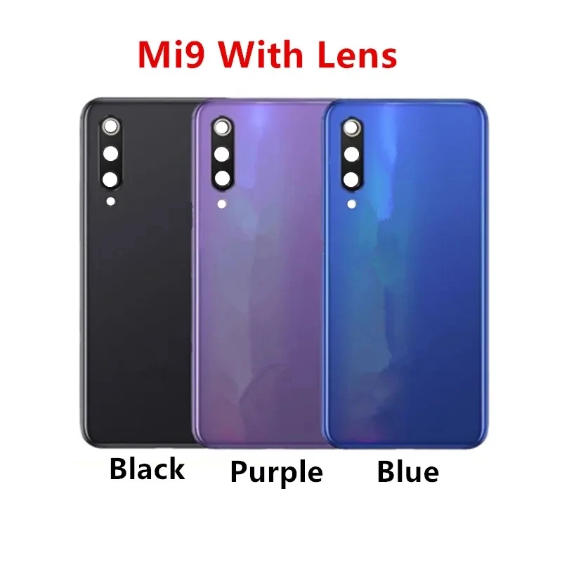 

Mi9 Housing For Xiaomi Mi 9 6.39" Xiaomi9 Glass Battery Back Cover Repair Replace Door Phone Rear Case + Camera Lens