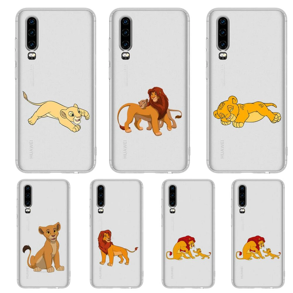 Uitmaken Compliment opblijven Transparent Disney Lion King Anime Phone Case For Huawei P50 P40 P30 P20  P10 P9 P8 Lite E Pro Plus Etui Coque Painting Hoesjes - Mobile Phone Cases  & Covers - AliExpress