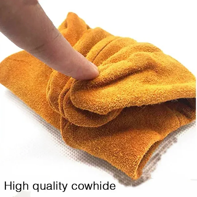 Men Work Gloves Soft Cowhide Driver Hunting Driving Farm Garden Welding Security Protection Safety Protection 5