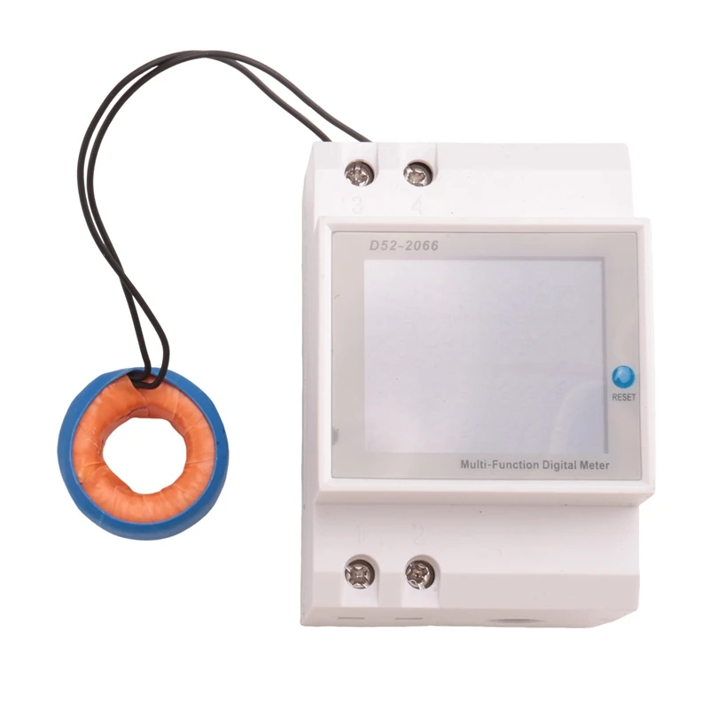 

1 шт. цифровой однофазный Вольтметр Амперметр переменного тока 40-300 в 110 а Din-рейка 6 в 1 Вт кВтч измеритель частоты в (внешний CT)