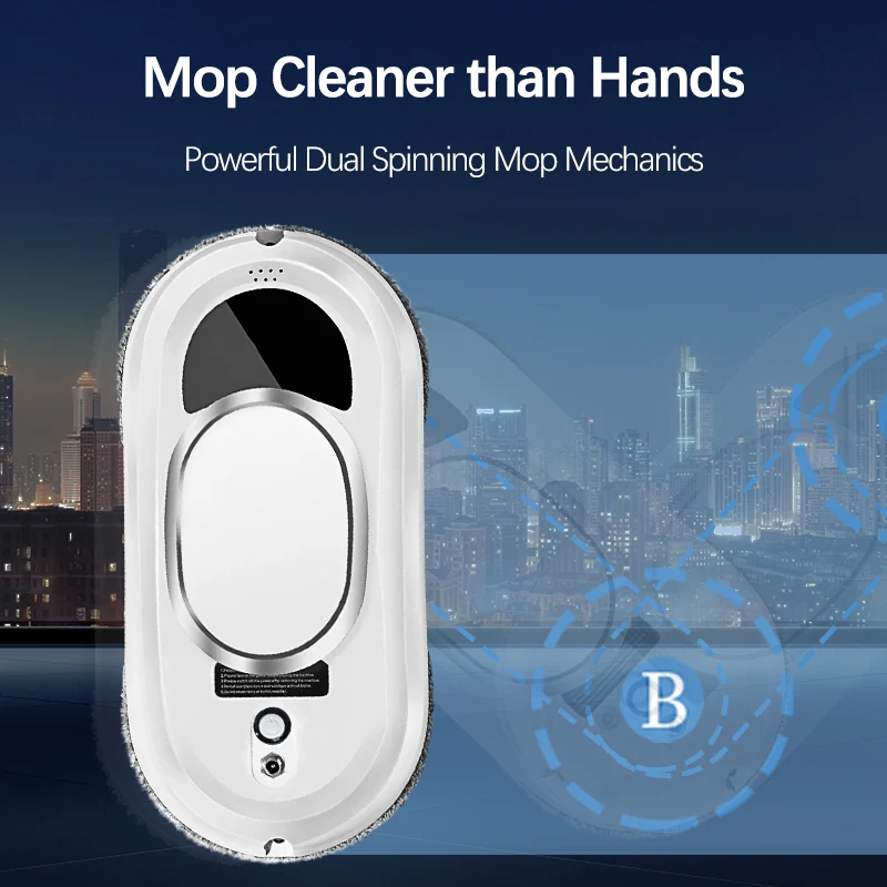 ZCWA Window Robot Vacuum Cleaner  Smart Cleaning Robot Window Cleaner Ultra Thin Electric Glass Remote Control 2