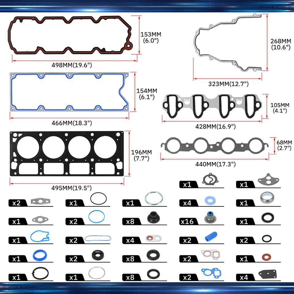 LUFT MEISTAR NON AFM DOD Disable Camshaft Lifters Valley Cover Timing Chain Oil Pump 5.3 Head Gasket Compatible With Chevy Silverado GMC Sierra Yukon 5.3L 2007-2013, 12625437, Cam & Lifter Kits - Canada - View #3