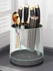 Rotation Knife Holder Stand Multifunctional Rotating Knives Stand Removable Chopsticks Cutlery Utensil Storage Tank Kitchen Tool 6