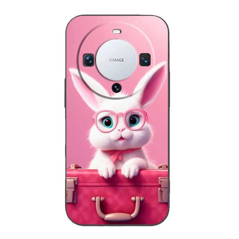 Adorable Purple-Hatted Rabbit Phone Case Cover - Silicone Shell