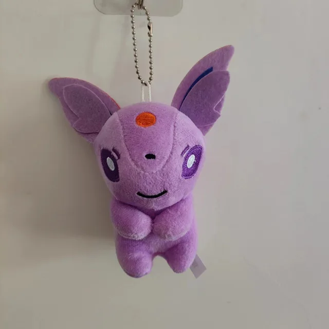 10pcs/set pokemon Eevee Glaceon Sylveon Leafe plush 10cm soft Pendant Doll Toy keychain  Halloween birthday gift