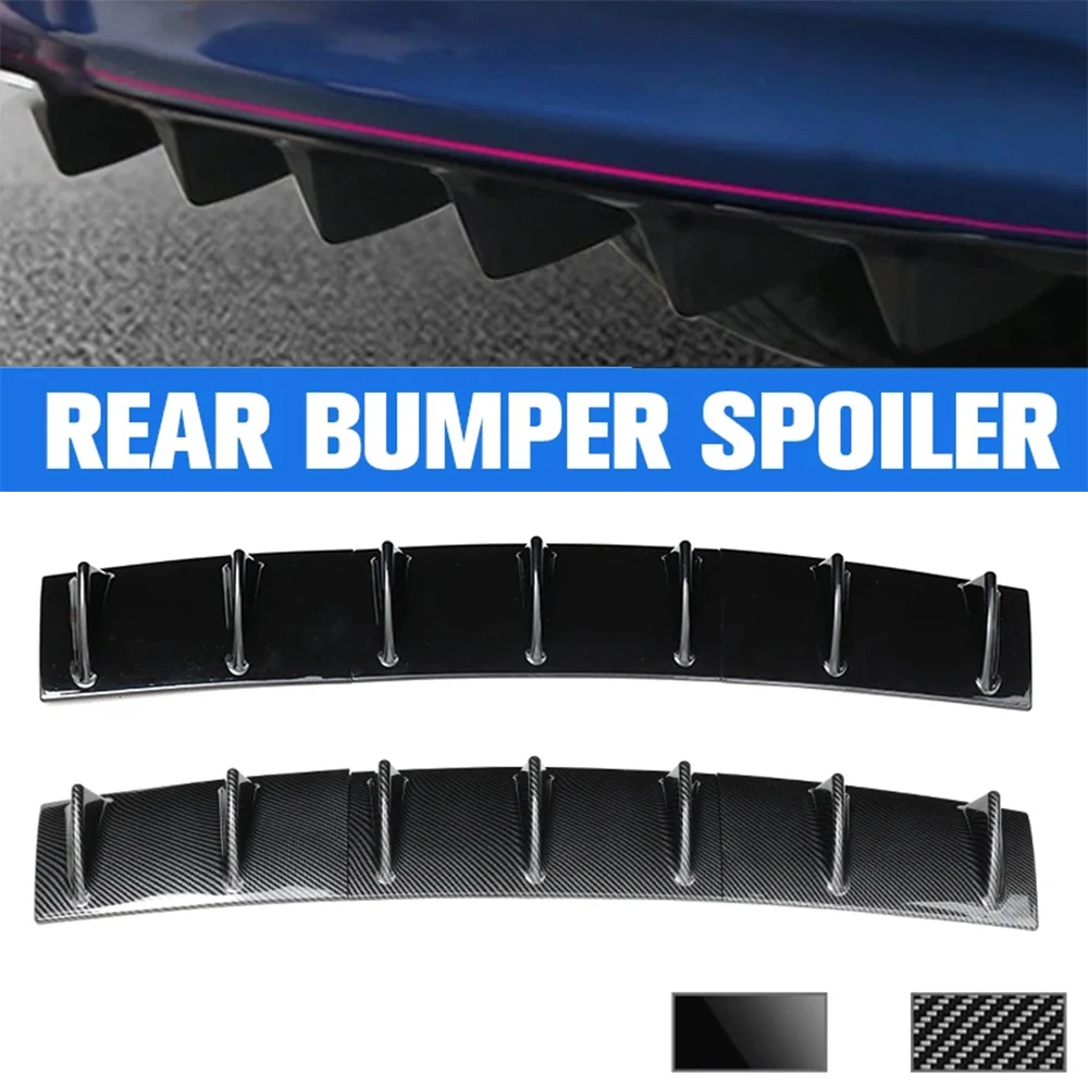 Universal Car Rear Bumper Lip 7-Fin Diffuser Three-Section Auto Rear ...