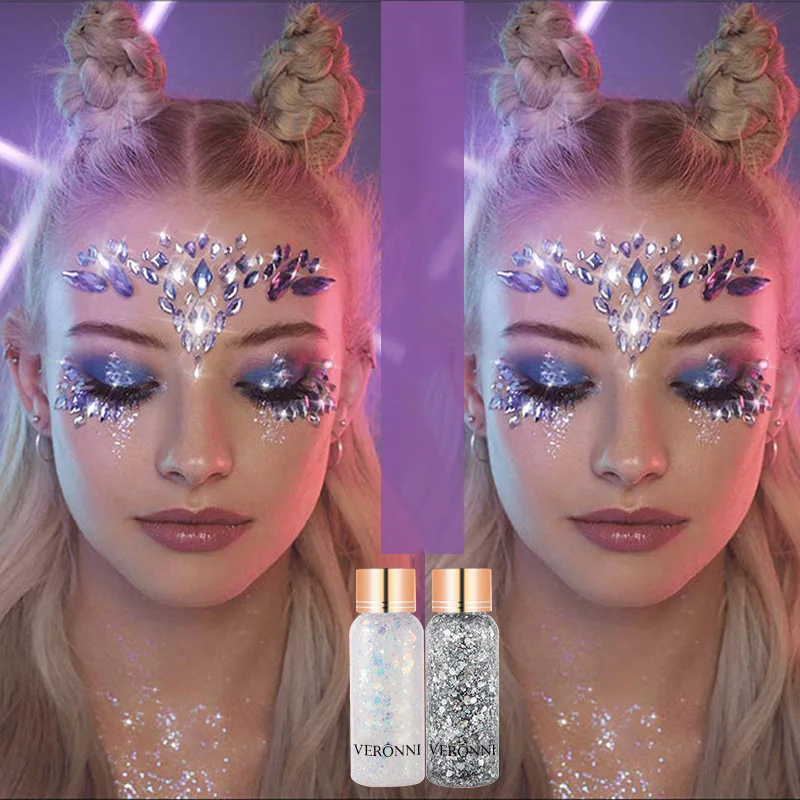 Mermaid Sequin Body Glitter Gel - Long-Lasting Shine for Carnival,Parties, Festival and Stage Performance-Great for Girls Makeup 4
