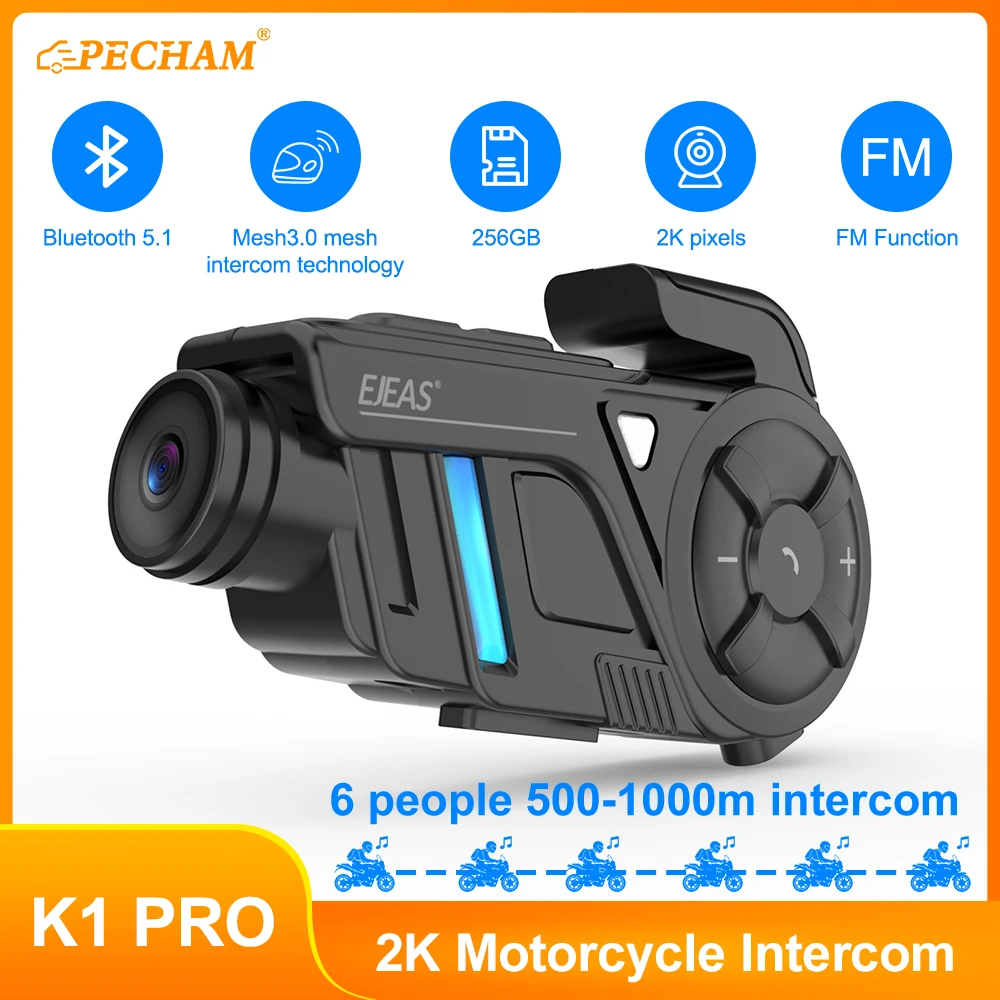 

Видеорегистратор K1 PRO мотоциклетный с поддержкой Bluetooth, 2K