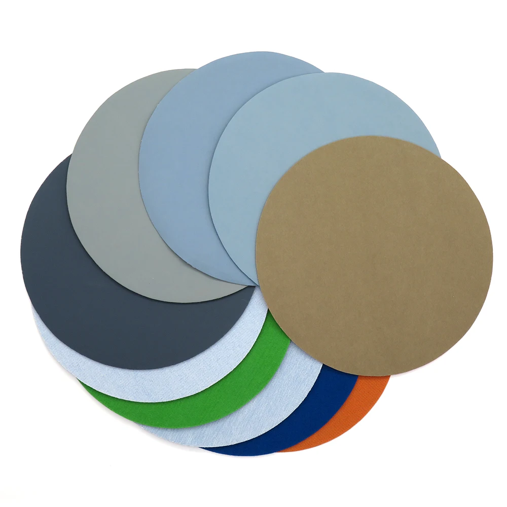 1 sheets Sandpaper - 8Inch 200MM Sanding Discs Silicon Carbide 60-10000 Grits Hook and Loop for Polishing & Grinding PSA