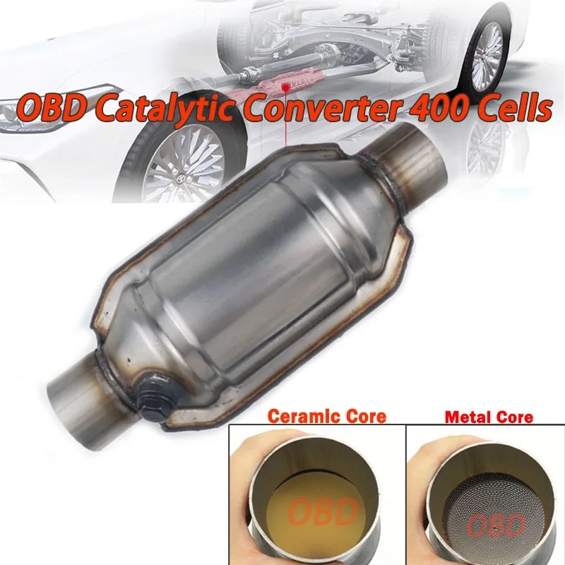 

Universal Catalytic Converter OBD 2'' 2.25'' 2.5'' 3'' with Ceramic and Metal Carrier Honeycomb Exhaust Filter Tail Gas Purifier