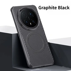 Carbon Fiber Pattern Skin Feel Phone Shell with Wireless Charging and Anti - Drop Protection - Honor 500 (Graphite Black)
