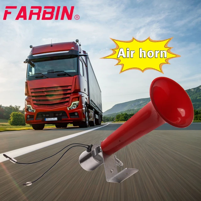 FARBIN 12/24V Wolf Pfeife Air Horn Laut Auto Air Horn Auto Sound Signal  Motorrad Alarm Air Signal horn Universal Für Lkw - AliExpress