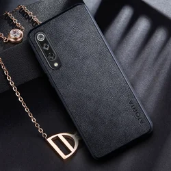 Vintage Leather Skin Full Protection Silicone Case for Mi 9 Lite (Grey)