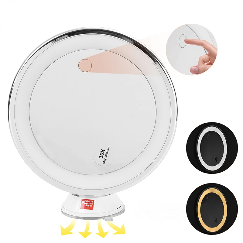 FlexibleMakeupMirror10xMagnifyingMirrorsWithLEDMirrorUSB