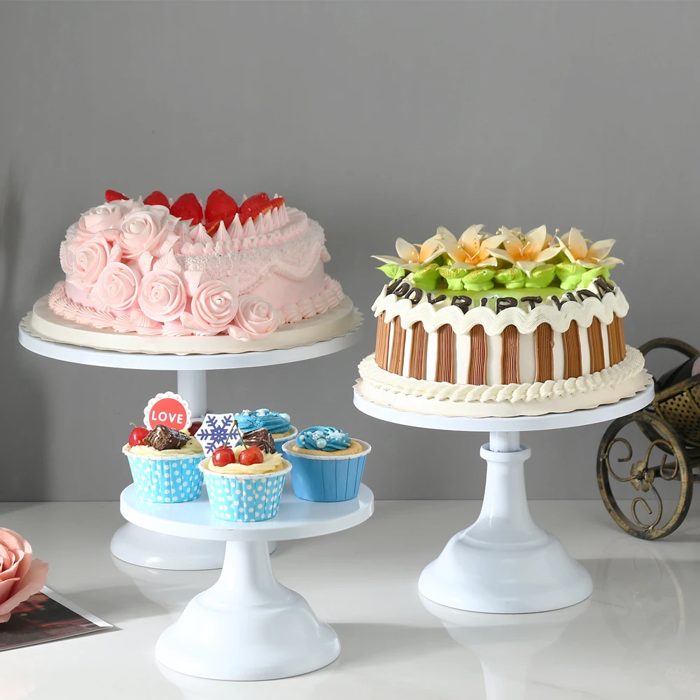 8/10/12 Inch Cake Stands Cupcake Plates for Wedding Afternoon Tea Birthday Dessert Tray Home Dinnerware Tray Table Decoration