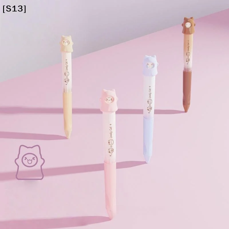 1Pcs 학교 문구류 크리 에이 티브 회전 젤 펜 0.5mm 검정색 필기 펜 회전하여 패턴 변경 사무용품 작은 선물[Q]Q@