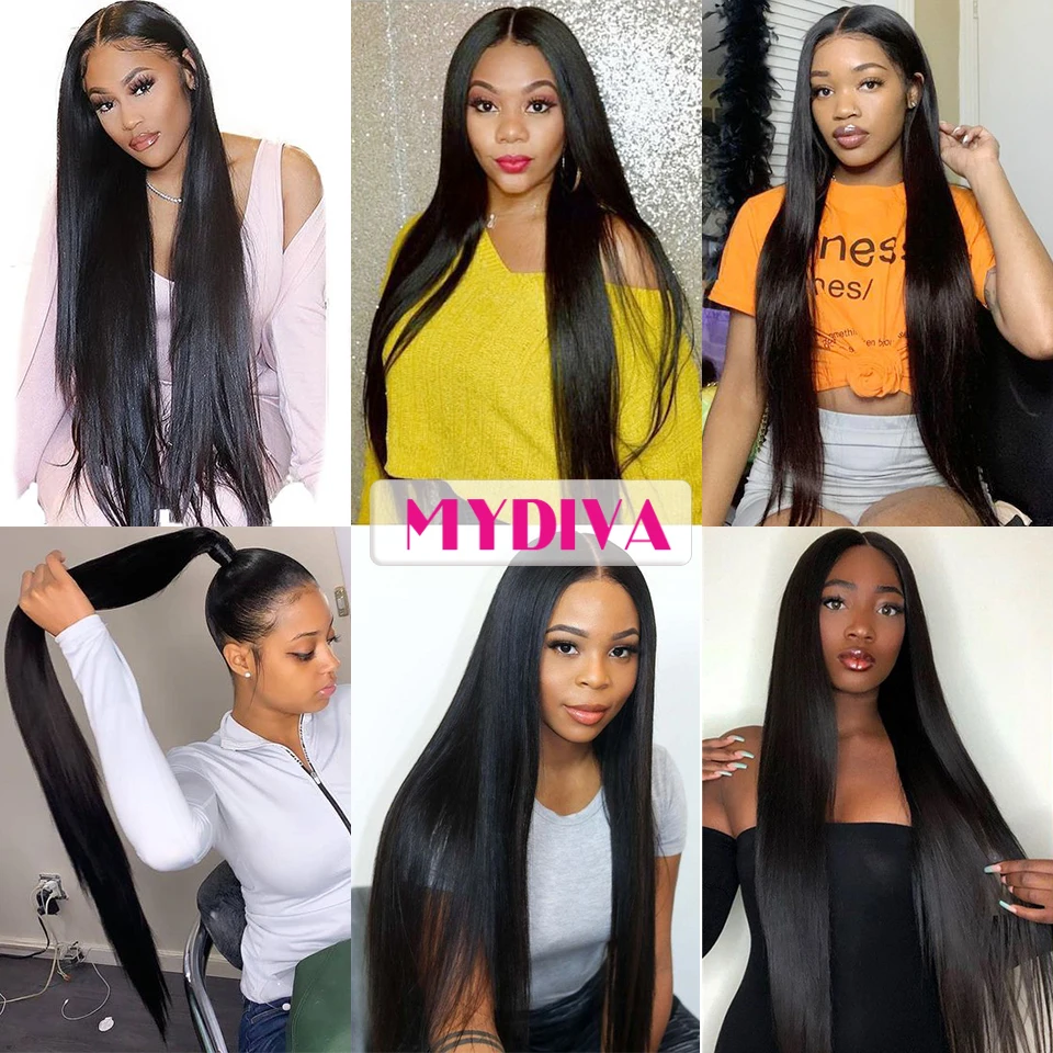Straight Bundles Human Hair 10-30 Inches Straight Hair Bundles 50g/Pcs Brazilian Weave Extensions Natural Black Color