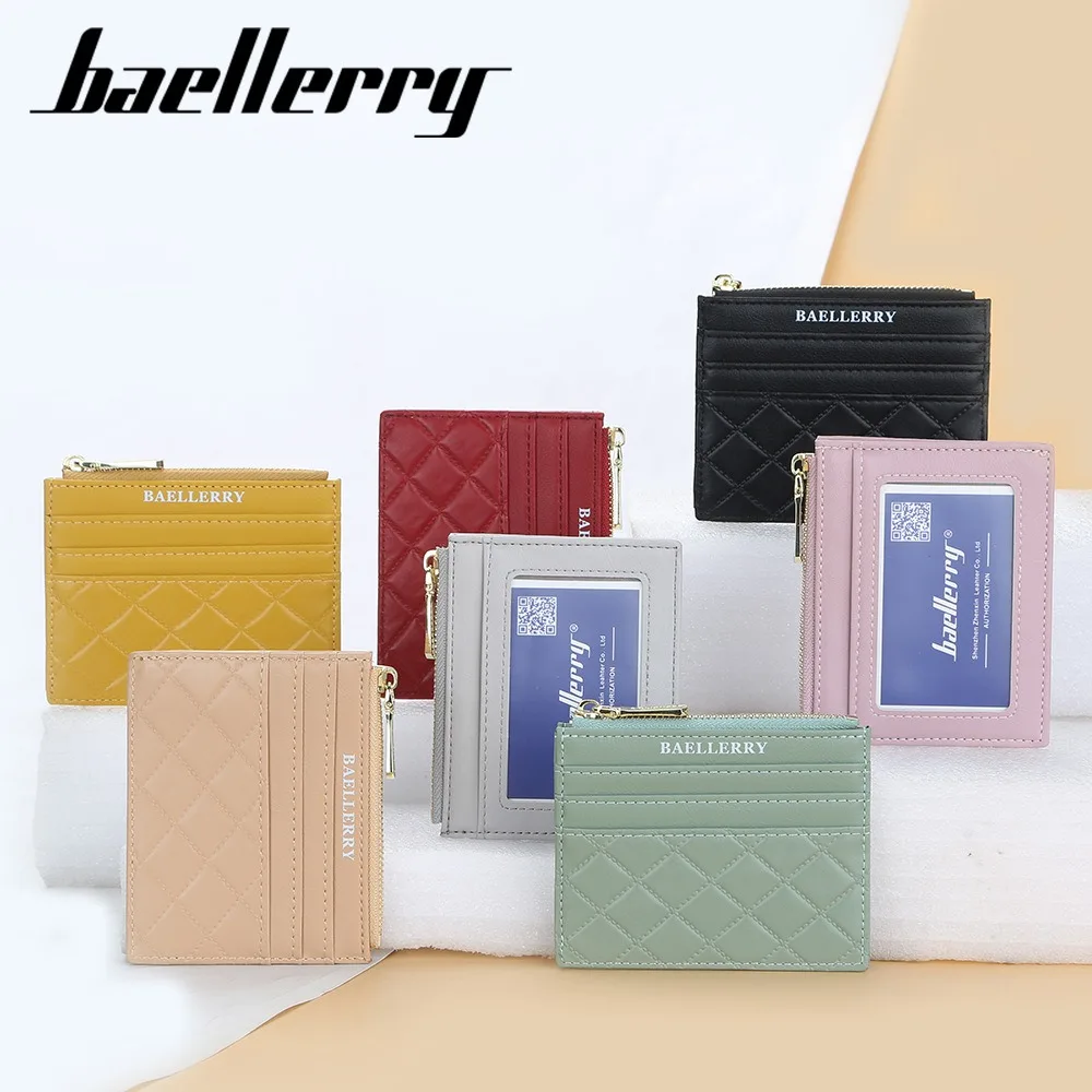 Color Block Card Organizer - Super Thin RFID-Free Wallet for Ladies with Snap Closure