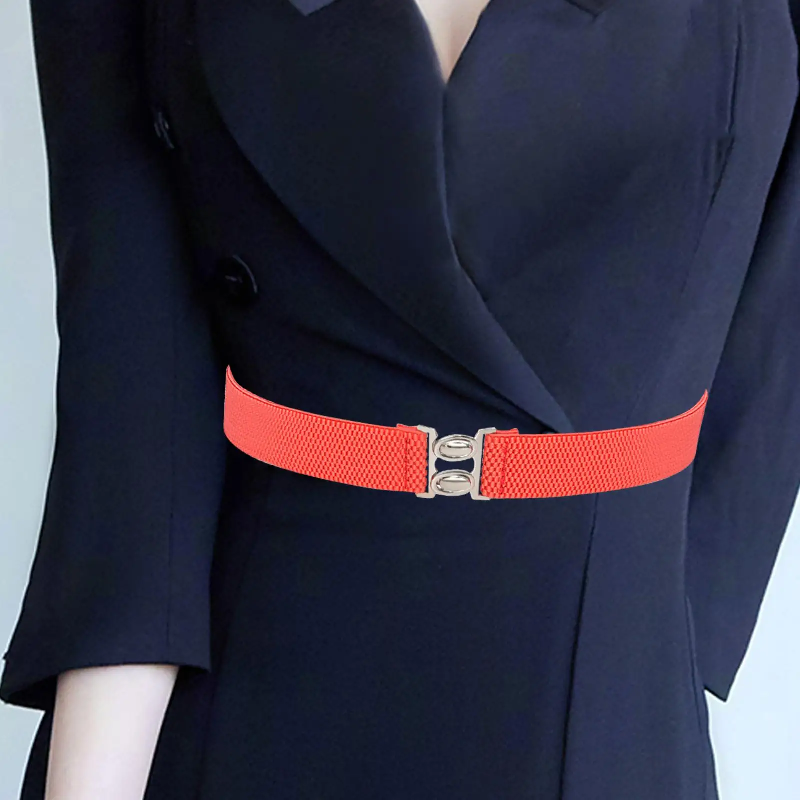 

Elastic Waist Belt Adjustable Simple Portable Female Clothing Decor Stretch Belt for Holidays Street Commuting Travel Dating