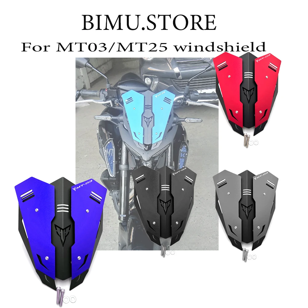 

Motorcycle Sports Touring Windshield Windscreen Extention Kit Wind Deflector For YAMAHA MT-03 MT03 2020-2023 MT 03 MT25 MT-25