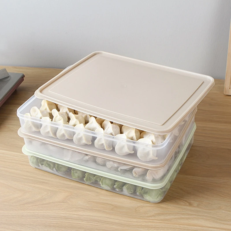 Domestic Refrigerator Quick Frozen Water Dumpling Storage Box Food Freezer Box Box Kitchen Accessories Preservation Sealed Box 2