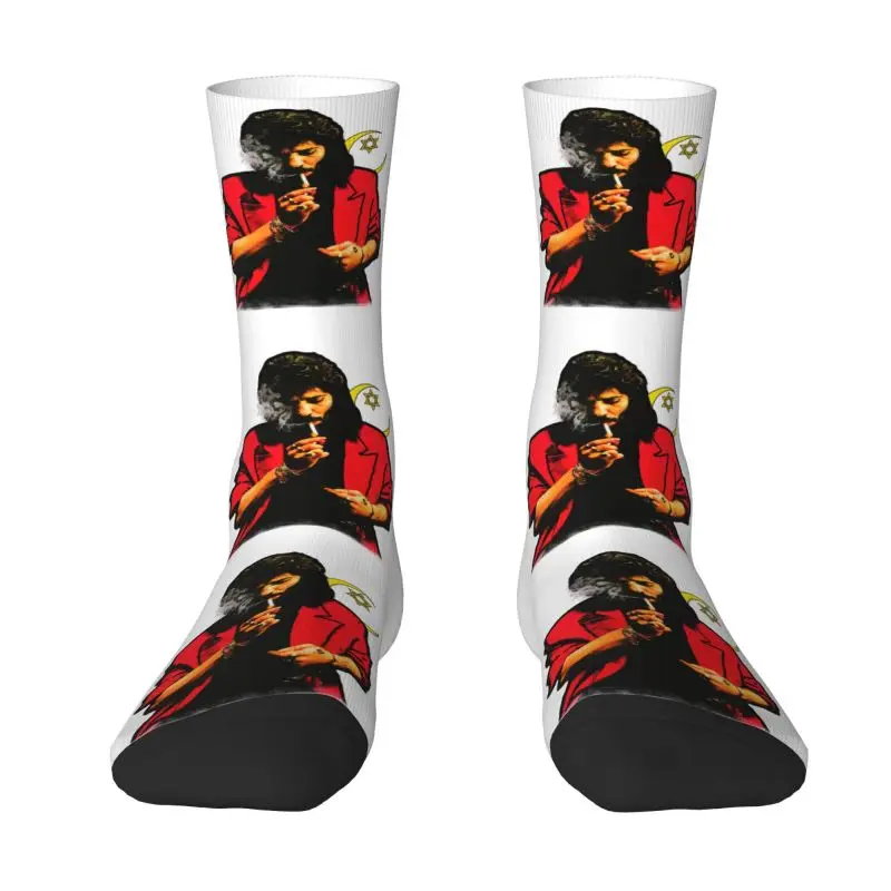 Island Shrimp Dress Socks Men\'s Women\'s Warm Fashion Novelty Camaron De La Isla Flamenco Singer Crew Socks